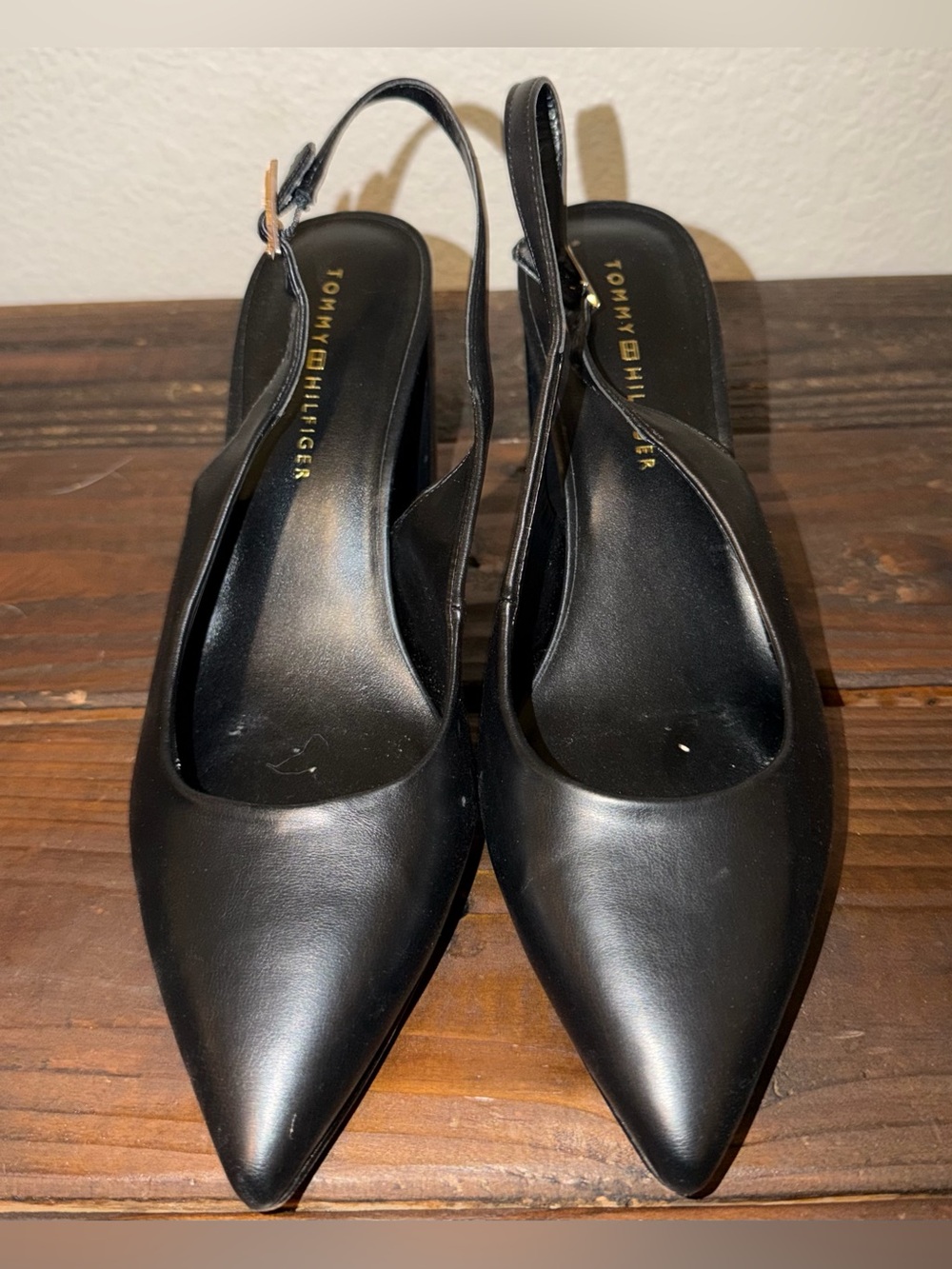 Women’s 10M Tommy‎ Hilfiger Azalee Slingback Buckle Pointy Toe Chunky Block
